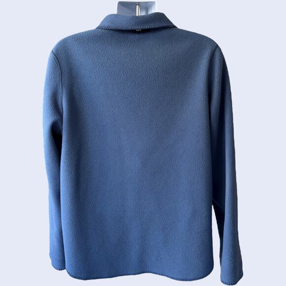 Ms Lee Reversible Southwestern Fleece Shirt Jacket Blue Red Striped 90s - Picture 4 of 11